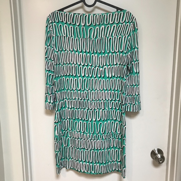 🌵Diane von Furstenberg Green Retro Dress - Picture 2 of 7